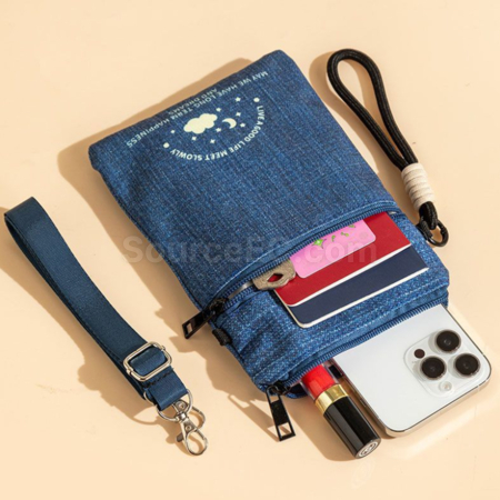 客製化小清新牛仔小挎包禮品