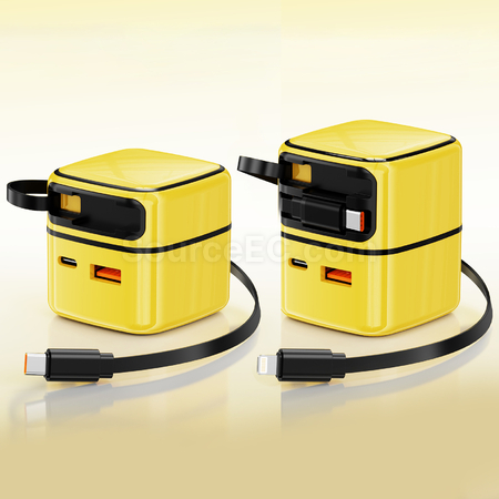 客製化35W氮化鎵抽拉式充電器禮品