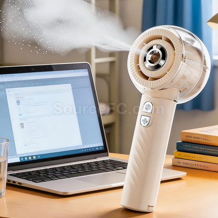 客製化手持高速製冷噴霧風扇禮品