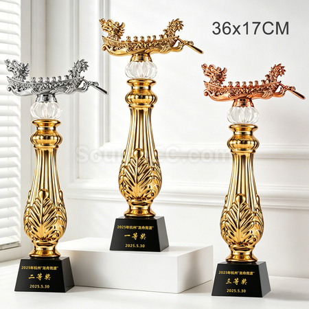客製化龍舟水晶獎盃禮品