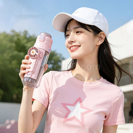 客製化降溫噴霧水杯風扇禮品