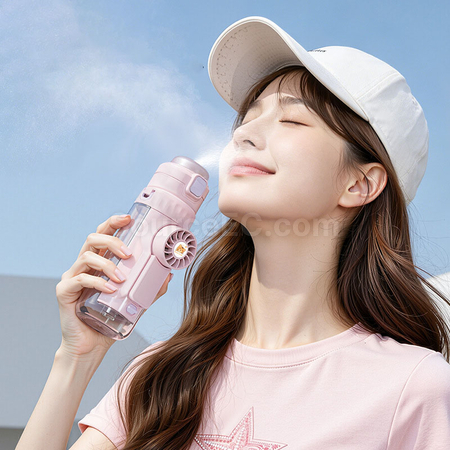客製化降溫噴霧水杯風扇禮品