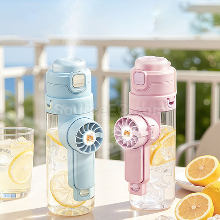 客製化降溫噴霧水杯風扇禮品