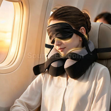 客製化旅行頸枕套組U型枕眼罩禮品