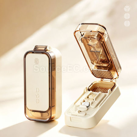 客製化一分二三四磨藥切藥器藥盒禮品
