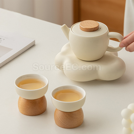 客製化輕奢陶瓷泡茶壺茶杯套裝禮品