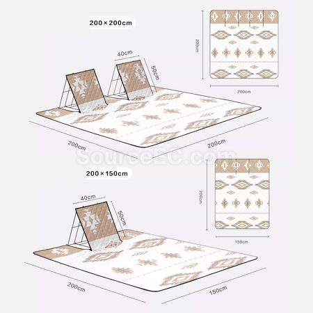 客製化靠背戶外野餐墊禮品