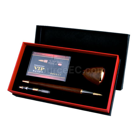 客製化【台製】尊爵檯筆鋼筆禮盒組(鍍黃金)禮品