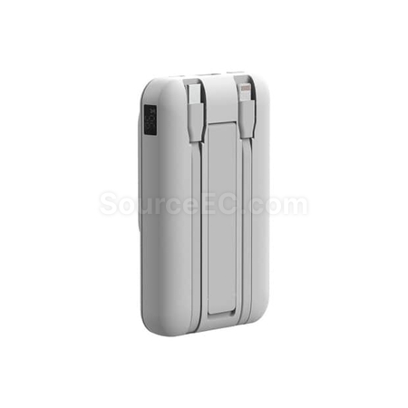 客製化【台製】自帶雙線數顯磁吸無線閃充行動電源(Lightning & Type-C)禮品
