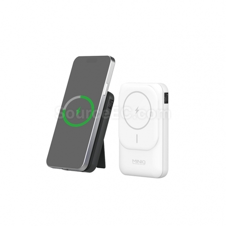 客製化【台製】自帶雙線數顯磁吸無線閃充行動電源(Lightning & Type-C)禮品
