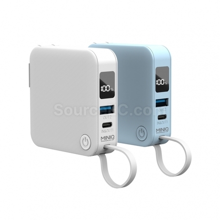 客製化【台製】自帶線AC插頭多合一行動電源禮品