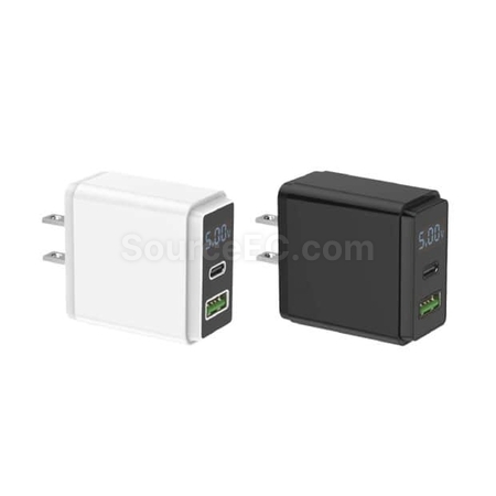 客製化【台製】PD(20W)+QC3.0 智慧型數位顯示急速電源供應器禮品