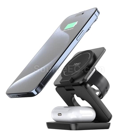 客製化【台製】3in1 折疊式磁吸無線充電器座禮品