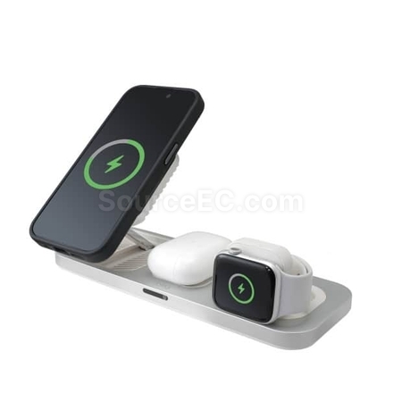 客製化【台製】3in1 22.5W 鋁合金磁吸無線充電器禮品