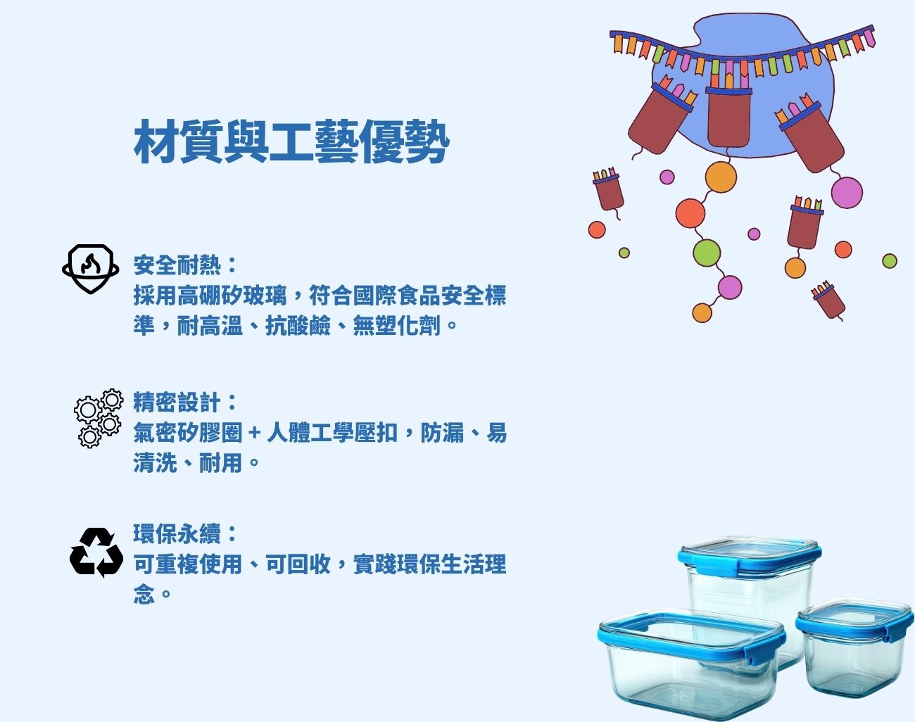 玻璃保鮮盒, 保鮮盒使用禁忌,保鮮盒水氣滋生細菌, 熱食保鮮技巧, 食物變味原因, 水氣回滲, 廚房收納容器, 訂製化玻璃保鮮盒
