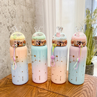 客製化兔子漸變色保溫杯