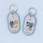 客製化全刺繡異型鎖匙扣掛件