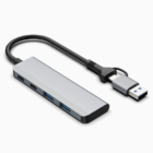客製化雙接頭USB+Type-C四合一HUB集線器禮品
